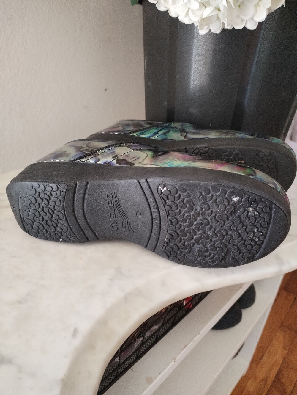 Dansko Women's Holographic Iridescent Slip-On Clogs in Multi-Color - Picture 5 of 6